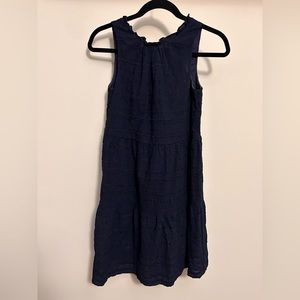 LOFT Navy Blue Embroidery Dress Lace